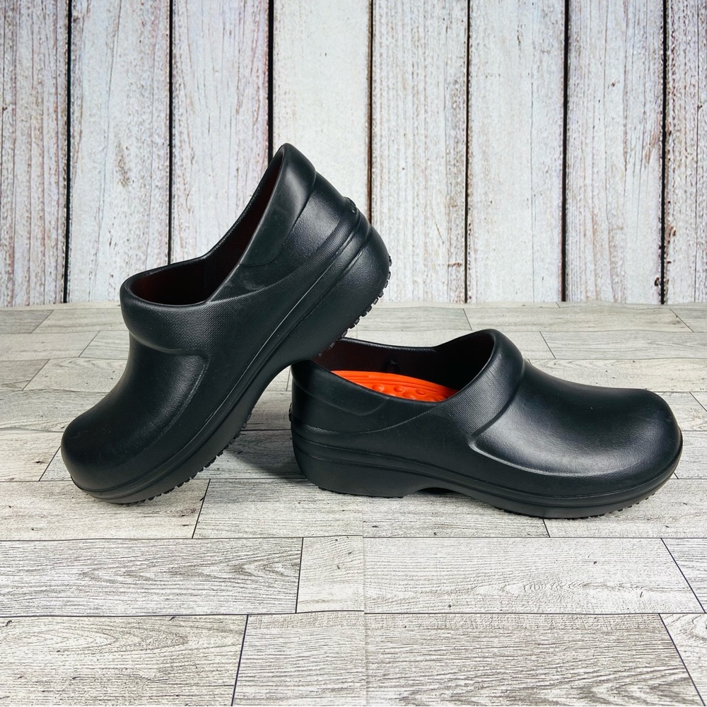 CROCS Shoes Womens Size 5 Black Neria Pro II LiteRide Work Clogs Nursing
